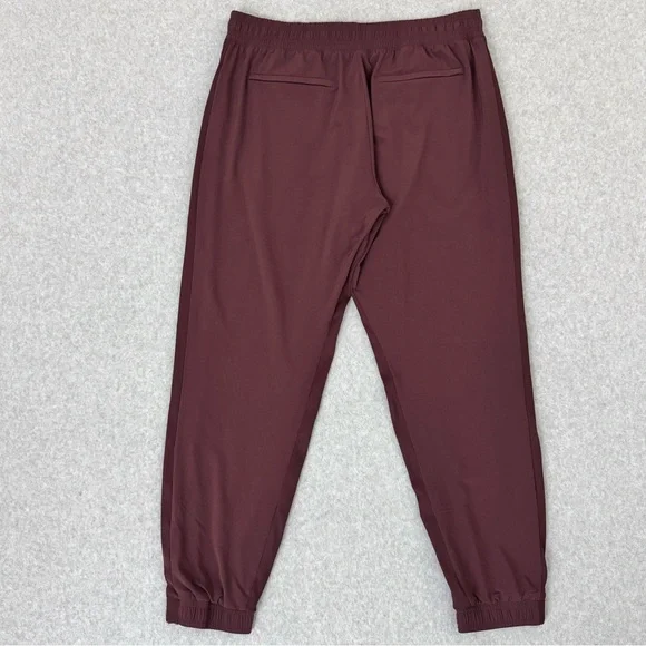 Athleta Brooklyn Lined Joggers Pants Womens Size 14 Maroon Red Athleisure Comfy - Picture 6 of 16
